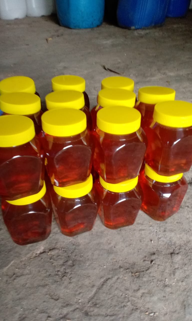 Honey bottles packed and ready